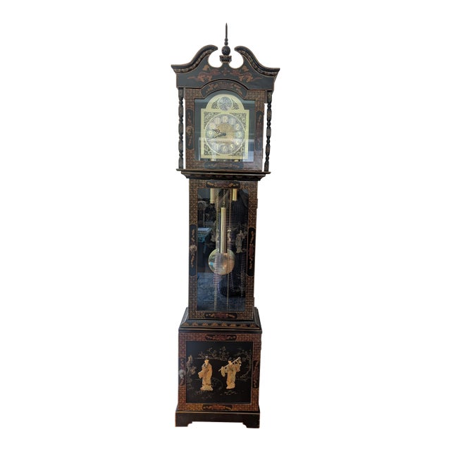 Mid 20th Century Chinese Grandfather Clock For Sale