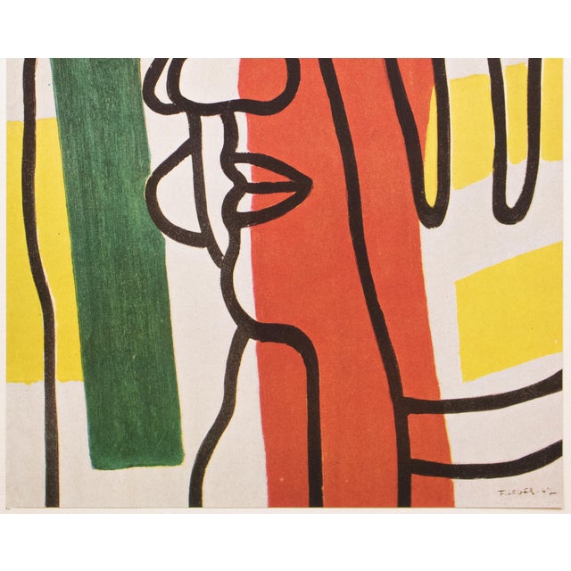 Fernand Léger 1950 After Fernand Léger "Portrait of Paul Eluard", First German Edition Period Offset Lithograph For Sale - Image 4 of 9