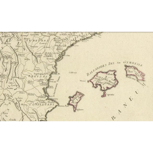 Map of Ancient Spain and Portugal Hispania, 1784 For Sale - Image 10 of 11