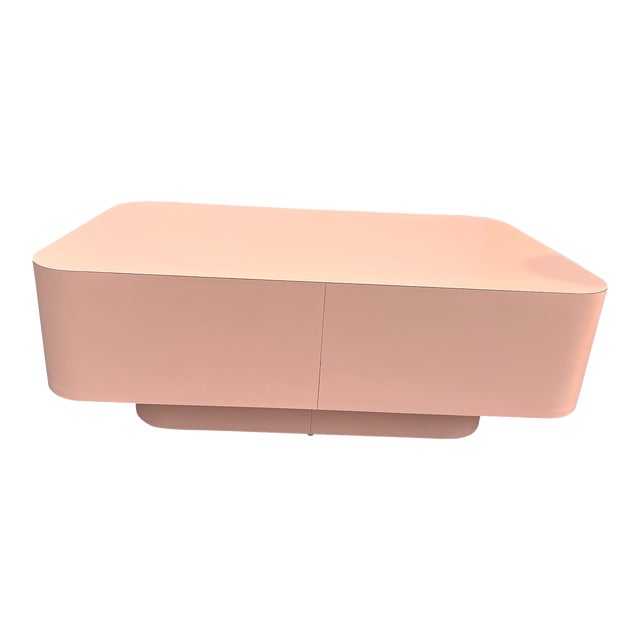 1980 Pink Laminate Coffee Table For Sale