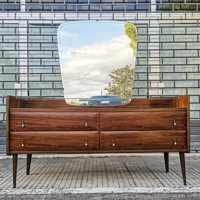 Mid-Century Dressing Table with Mirror, Italy, 1960s For Sale - Image 9 of 10