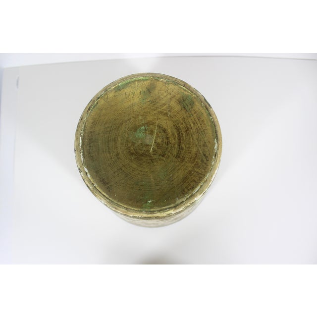 Hollywood Regency Vintage Italian Florentine Gilded Gilt Wood Waste Basket Gold Antique White For Sale - Image 3 of 13