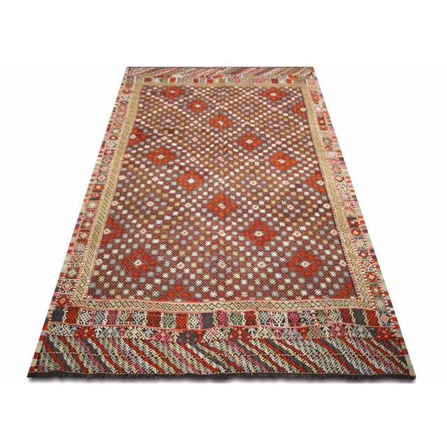 1950s 1950s Turkish Kilim For Sale - Image 5 of 6