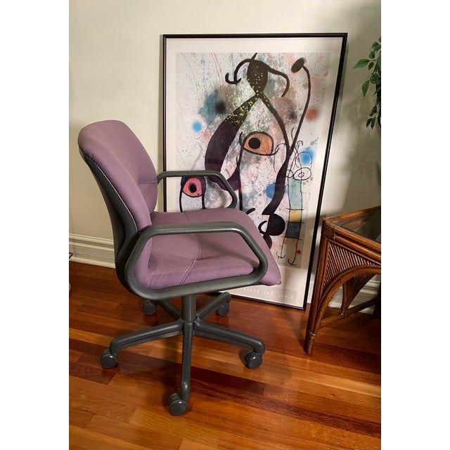 1980s Vintage 1988 Purple Steelcase Desk Office Chair For Sale - Image 5 of 9