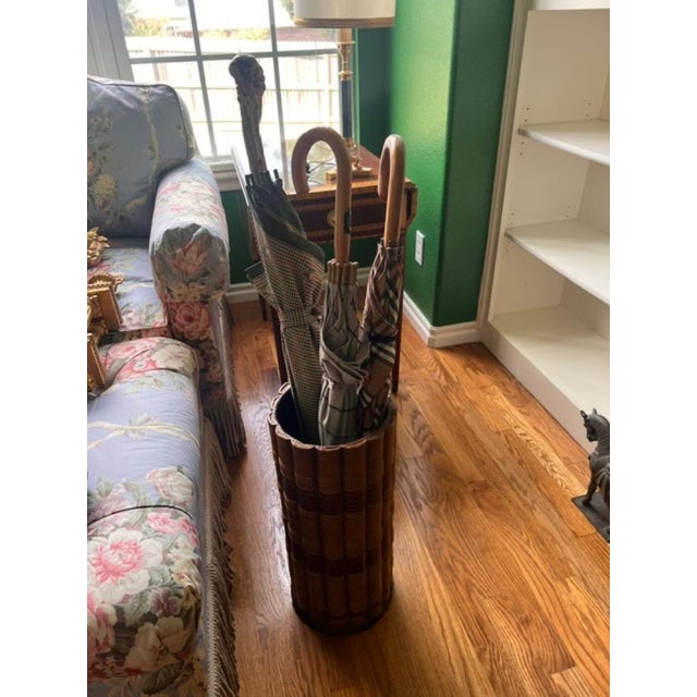 English Trompe l'Oeil Leather Book Umbrella Stand or Waste Basket For Sale - Image 3 of 3