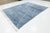 Handmade Moroccan Style Wool Rug With Soft Lattice Geometric in Denim Blue 8x10 For Sale - Image 11 of 12