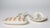Vintage freeform ceramic ashtray and lidded trinket dish designed by artist Marc Bellaire. Both are in the "Kashmir"...