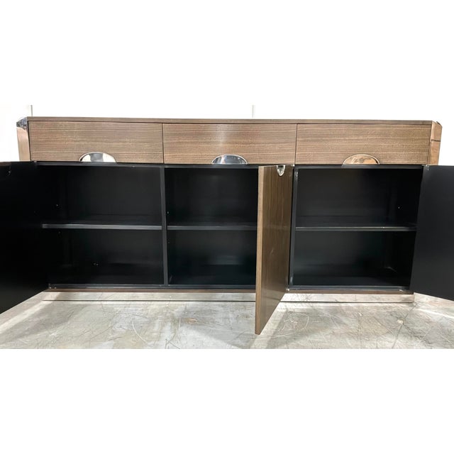 Wood Jonathan Charles Modern Art Deco Gatsby Sideboard For Sale - Image 7 of 8