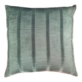 Hunter Green Velvet Blend Pillows With New Inserts For Sale