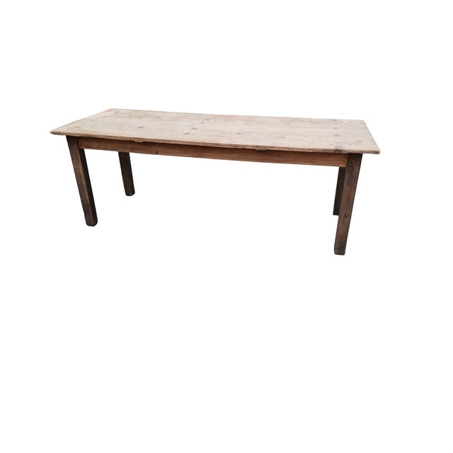 Late 19th Century Farmhouse Table in Oak and Fir, 1870s For Sale - Image 5 of 7
