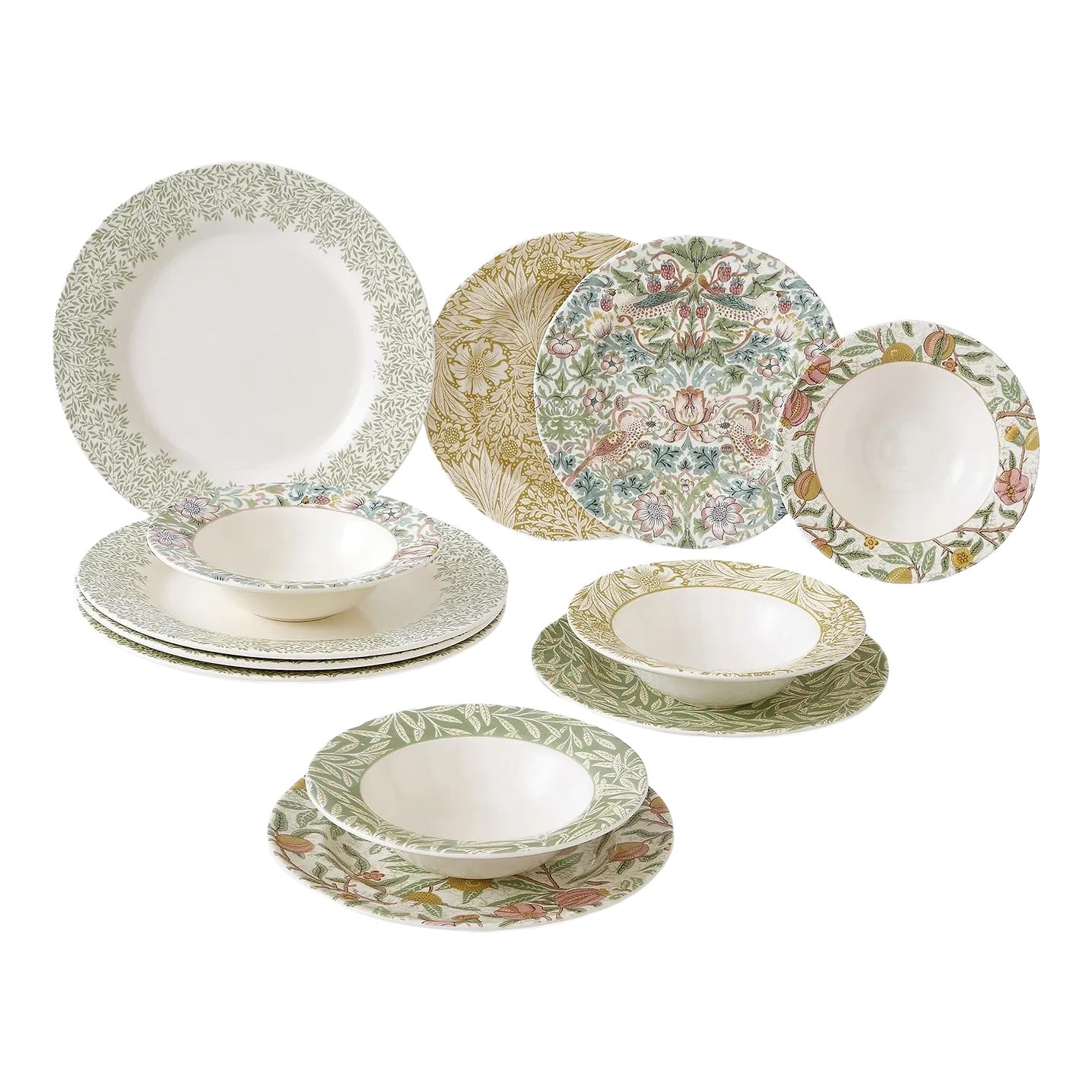 Spode Morris & Co 12-Piece Dinnerware Set, Service for Four | Chairish
