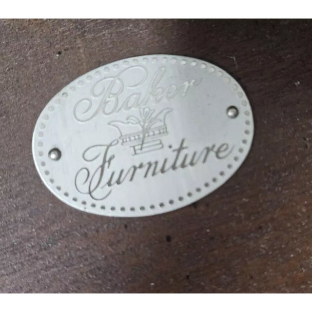 Brown Baker Mahogany Federal Style Shell Inlay Occasional Table For Sale - Image 8 of 8