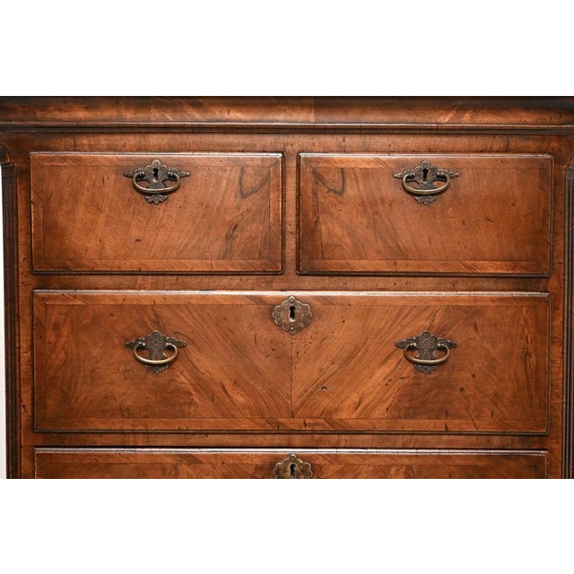 Antique Figured Walnut Chest of Drawers, 1890 For Sale - Image 11 of 14