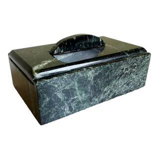 Modernist Green Marble Rectangular Lidded Box, Mid 20th Century For Sale