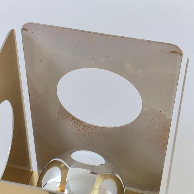 Metal Vintage Gold-Plated Metal Table Lamp, 1960s For Sale - Image 7 of 16