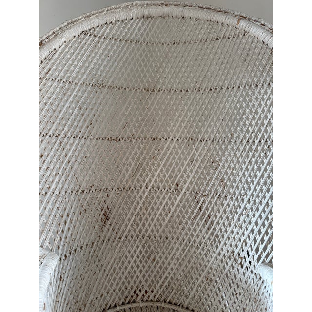 Vintage Painter Wicker Peacock Chair For Sale - Image 9 of 12