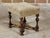 English William and Mary Style English 1900s Stool with Turned Legs and X-Form Stretcher For Sale - Image 3 of 11