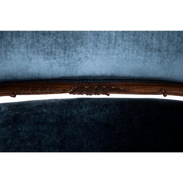 Blue Antique Late 19th Century Sofa, France, 1890s For Sale - Image 8 of 11