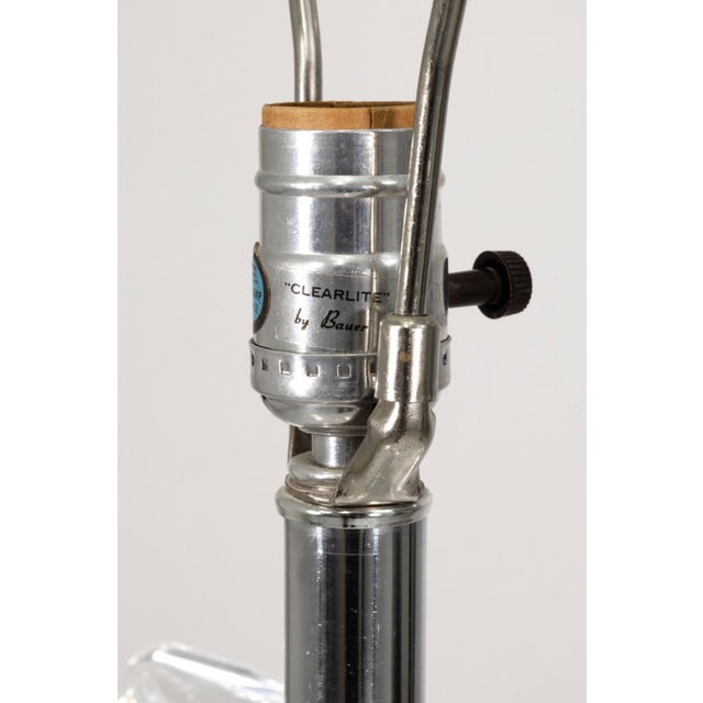 Transparent Vintage Large Bauer Clearlite Lucite Lamps - a Pair For Sale - Image 8 of 8