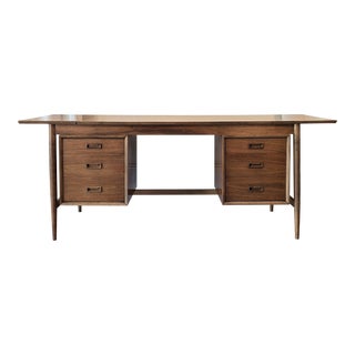 1960s Danish Modern Teak Executive Desk by Arne Vodder For Sale