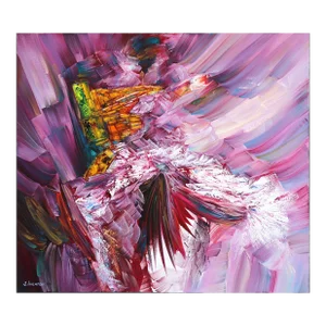 Feeling 2 - Colorful Textured Oil Painting Original Artwork by Sergei Inkatov