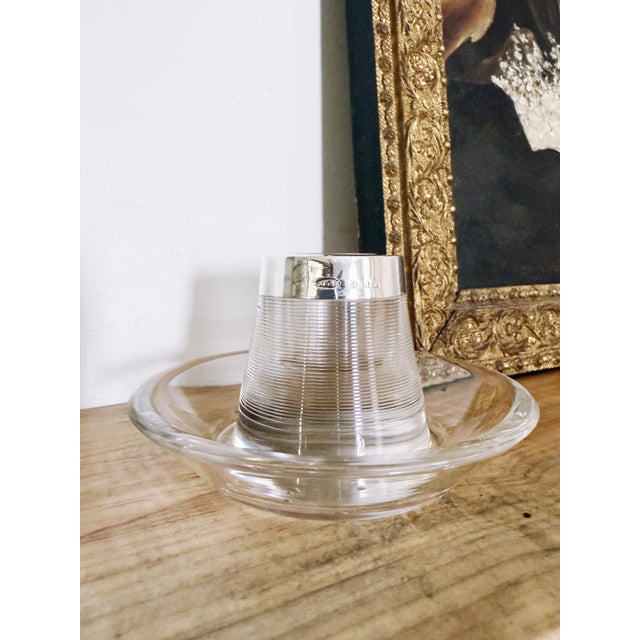1911 English Sterling Silver and Glass Match Striker For Sale In New York - Image 6 of 6