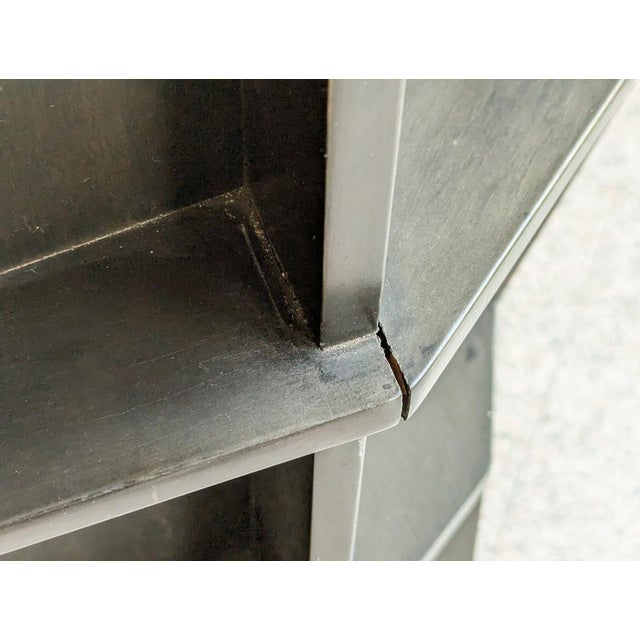 Large Sculptural Matrix Throne Armchair in Grey Wood by Adriano e Paolo Suman for Giorgetti, 1984 For Sale - Image 10 of 13