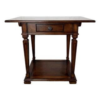 Milling Road by Baker Furniture French Country Side Table With Drawer For Sale