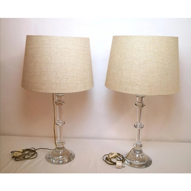 1960s Table Lamps With Glass Base, 1960s, Set of 2 For Sale - Image 5 of 13