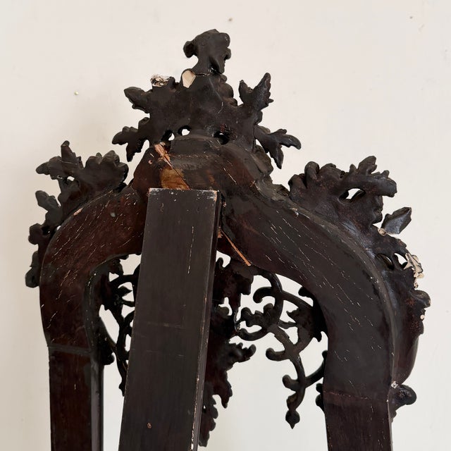Brown French Rococo Revival Molded Plaster Display Easel, 1880s For Sale - Image 8 of 14