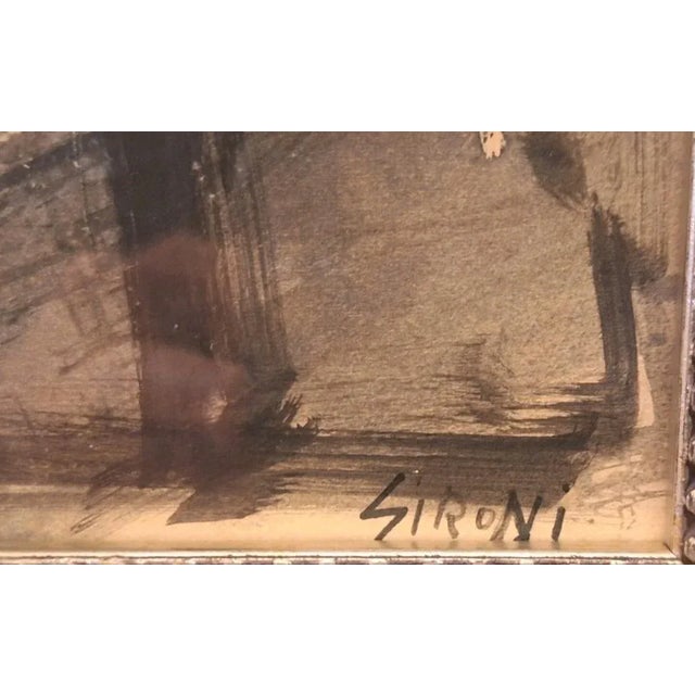 Italian 1930s Mario Sironi Italian Artist Mixed Media Painting, Framed For Sale - Image 3 of 6