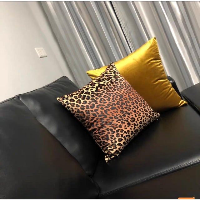 Early 21st Century 18-Inch Leopard Print Throw Pillow For Sale - Image 5 of 5