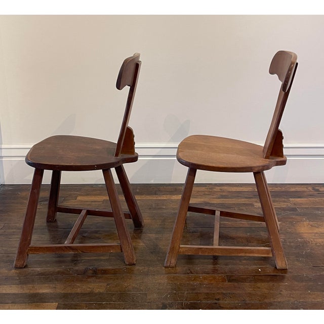 Hale and Kilburn Company Mid 20th Century T-Chair Brutalist Chairs, Two Available For Sale - Image 4 of 9