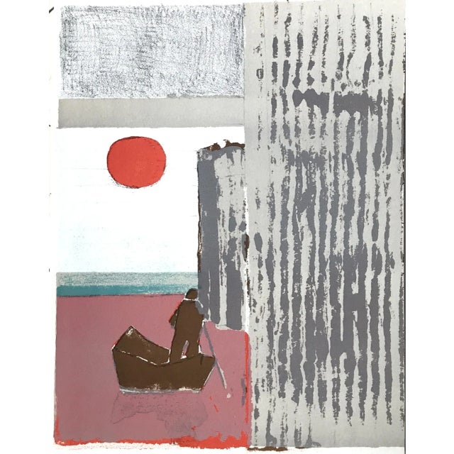 1969 Paul Guiramand Original Lithograph Untitled V1-8 For Sale - Image 4 of 4