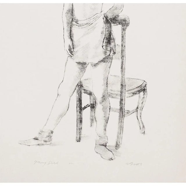 American 1939 After Alexander Brook "Young Girl", First Edition Period Offset Lithograph For Sale - Image 3 of 7