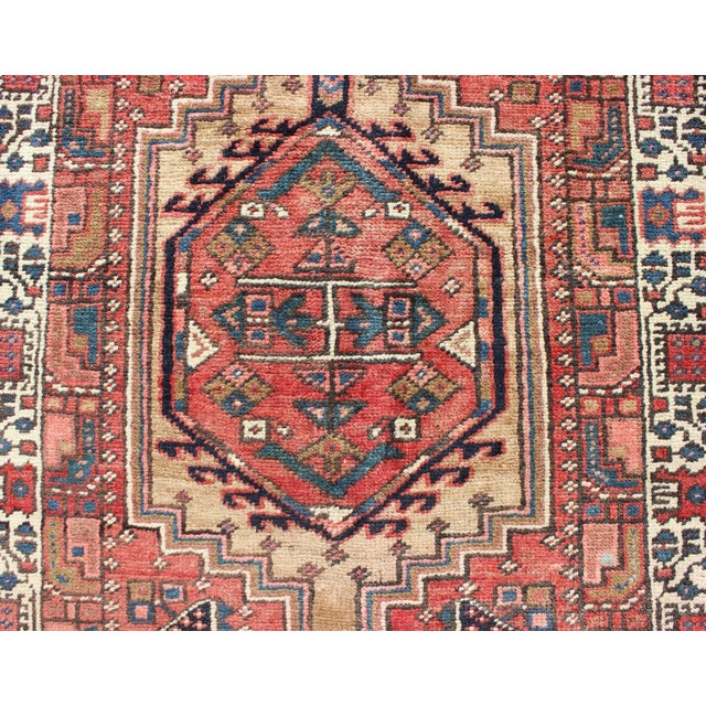 Textile Antique Persian Heriz-Serapi Long Runner 3′6″ × 15′6″ For Sale - Image 7 of 13