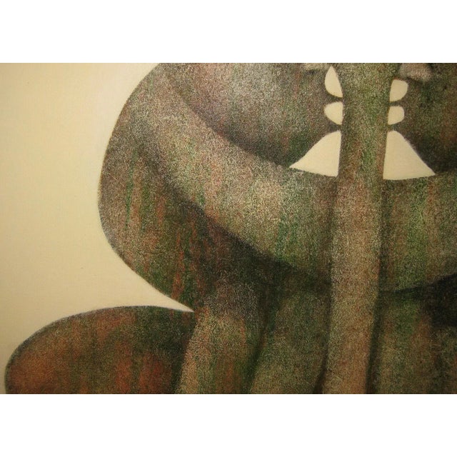 Pareja Sobre Aves Ii Oil Painting by Carlos Alberto Leon Cruz For Sale - Image 9 of 13