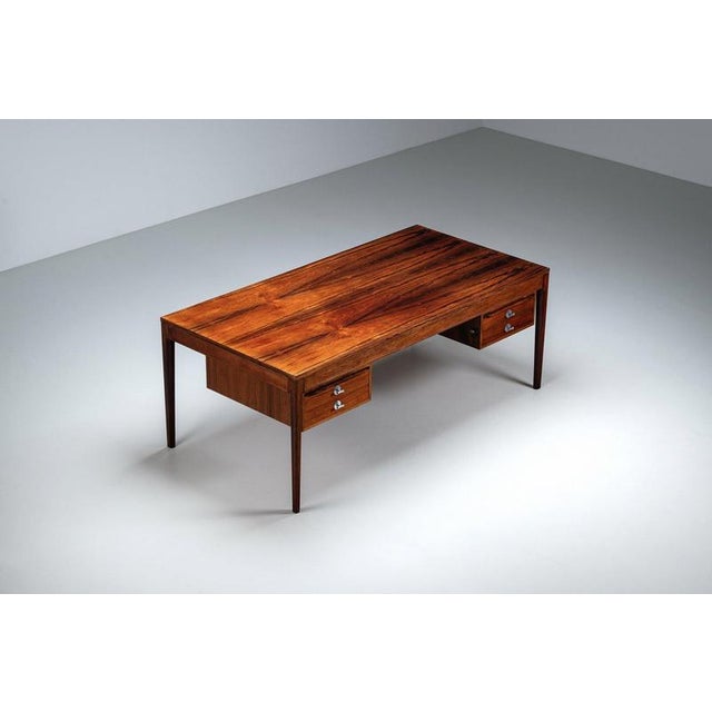FD-951 Diplomat Desk in Rosewood by Finn Juhl for France & Son, Denmark, 1960 For Sale - Image 3 of 18