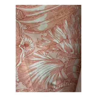 Meg Braff Nassau Dark Coral Backed Fabric 7 Yards For Sale