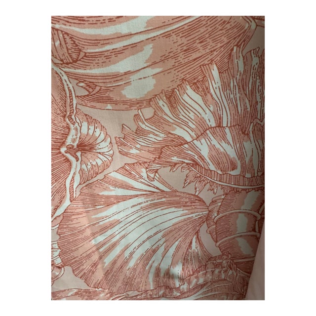 Meg Braff Nassau Dark Coral Backed Fabric 7 Yards For Sale