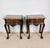 French Louis XV Style Nightstands with Marble Tops, 1940s, Set of 2 For Sale - Image 3 of 16