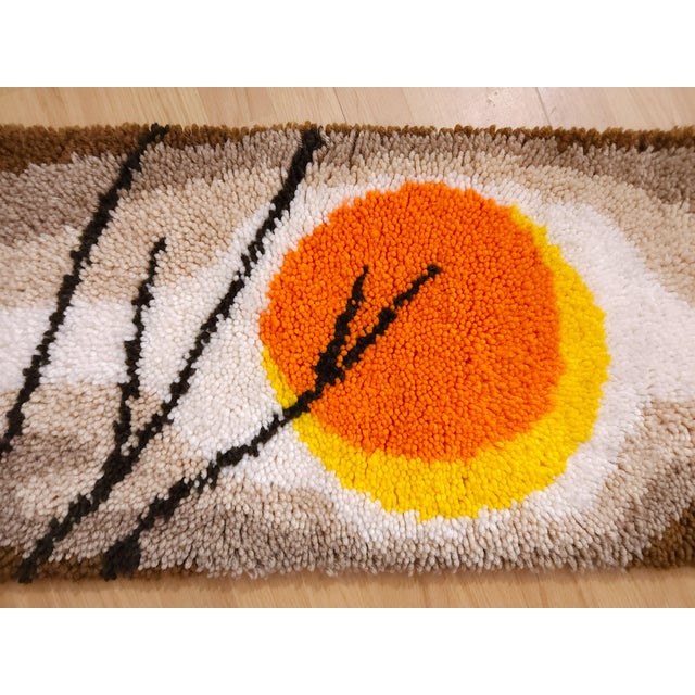 Mid-Century Modern Mid-Century Modern German Wall Tapestry in Wool, 1970s For Sale - Image 3 of 7
