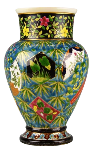 Antique Hungarian Aesthetic Movement Faience Vase from Fischer J., Budapest, 19th Century