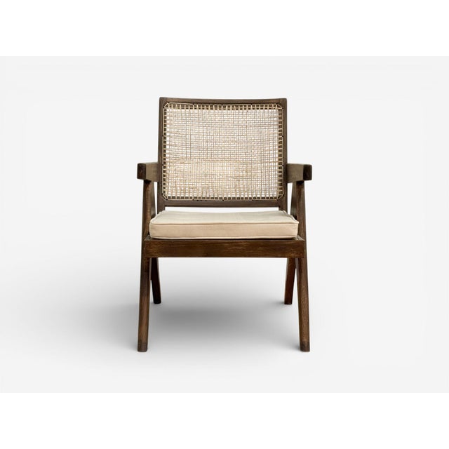 Pierre Jeanneret, Teak, Cane, Low Easy Chairs, Chandigarh, India C. 1960s For Sale - Image 9 of 15