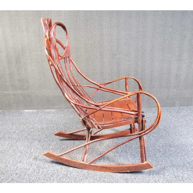 Mid 20th Century Mid-Century "Woven Branch" Rocking Chair For Sale - Image 5 of 7