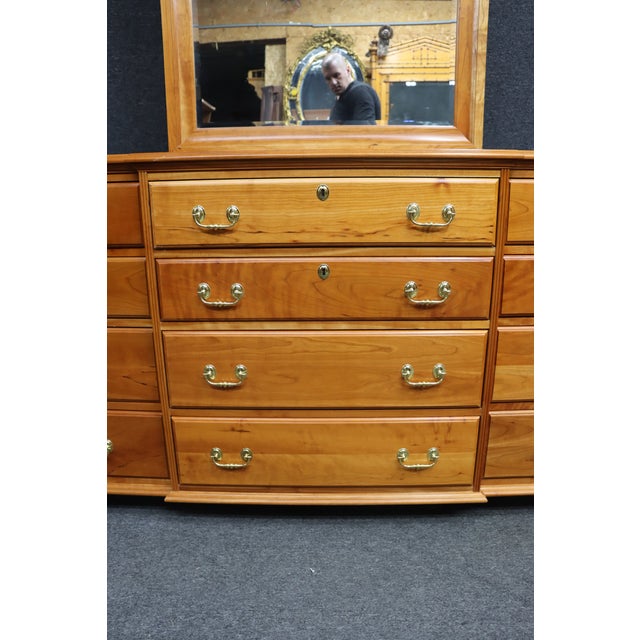 Harden Furniture Harden Classic Cherry Dresser With Mirror, Solid Cherry, 12 Drawer For Sale - Image 4 of 18