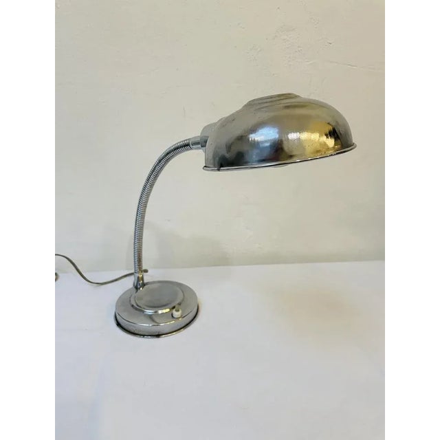 Industrial Table Lamp with Chrome-Plating, 1950s For Sale - Image 6 of 9