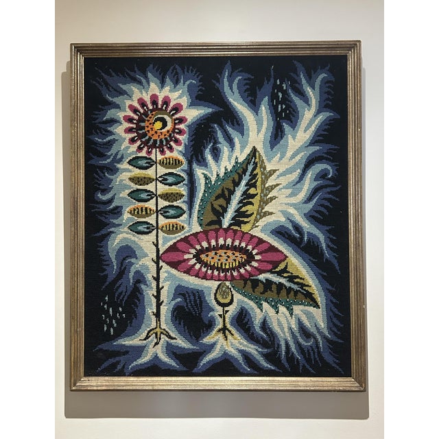 Vintage Night Flower Tapestry, 1970s For Sale - Image 11 of 11