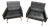 Pair of Vintage 1988 Danish Fritz Hansen Black Leather Lounge Chairs For Sale