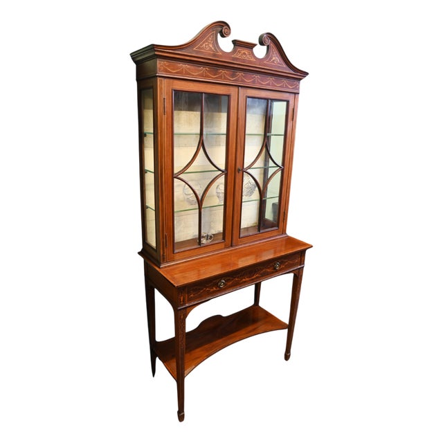 Edwardian Display Cabinet in Mahogany, 1900 For Sale
